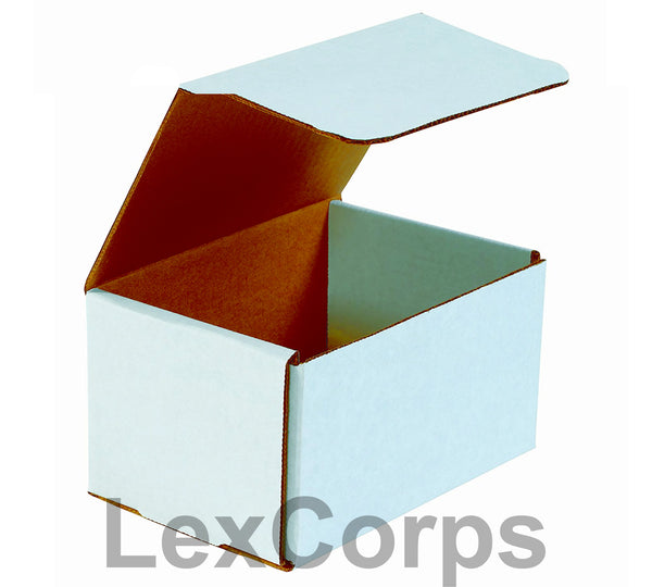 8x6x4 White Corrugated Mailers