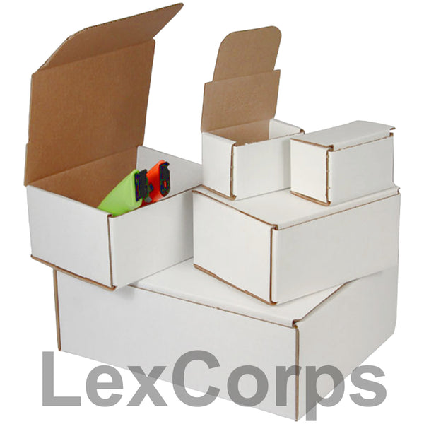 10x4-7/8x3-3/4 White Corrugated Mailers