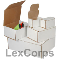 6x3-5/8x2 White Corrugated Mailers