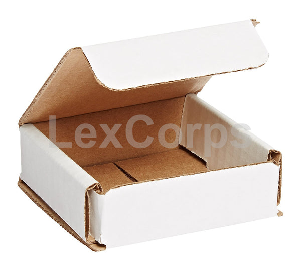 3x3x1 White Corrugated Mailers