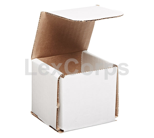 3x3x3 White Corrugated Mailers