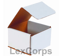 8x8x6 White Corrugated Mailers